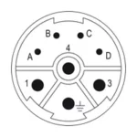 SAI-M23-SE-L-4/4 Inserto hembra M23 4P+4P Plástico Conexión crimpada