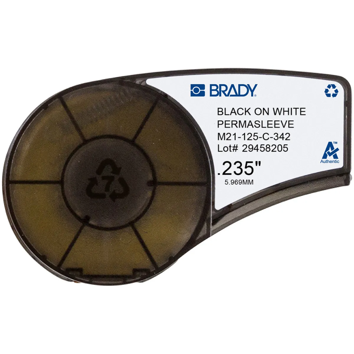 Etiqueta termocontractil 1/8″ 22-16AWG 0.125Dia in x 7L ft Negro en Blanco