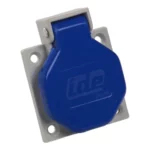 Base empotrar tipo schuko 16A 2P+T 250VCA Azul IP44
