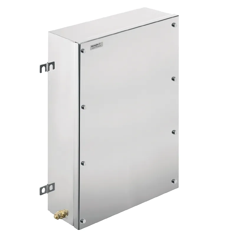 KLIPPON Caja EX con 3 placas de brida de acero inoxidable 550Hx350Wx200Dmm IP66