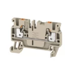 A2C 2.5 Clema Push-in 2 conexiones 2.5mm² 28-12AWG 24A 800VCA Beige Oscuro
