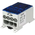Bloque de distribución 1 polo 95-240mm² 4x(2.5-35), 3x(6-50)mm² 380A 1000VCA Azu