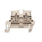 ZDU 2.5N Clema compacta 2 conexiones 2.5mm² 30-12AWG 24A 800VCA Beige