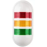 Torreta p/ Pared 90mm Luz fija/inter+zumbador 85dB 24VCA/CD 3 Stack Color RYG