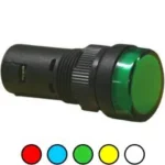 EBCHQ Indicador luminoso plano 22mm tipo luz piloto LED 100-220VCA Amarillo