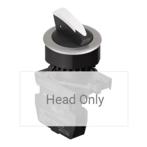 S3SFN-S1W Selector tipo palanca corta 2 posiciones 30mm momentáneo blanco