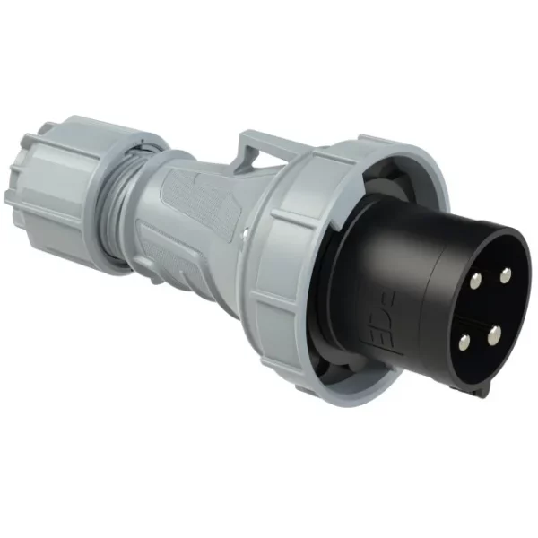 5652 Clavija aerea 3P+T 11H 63A 500V IP67 Negro
