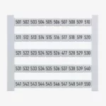 DEK 5 FW 501-550 Etiquetas para clema 5Hx5Wmm 501-550 Horizontal 50Pz
