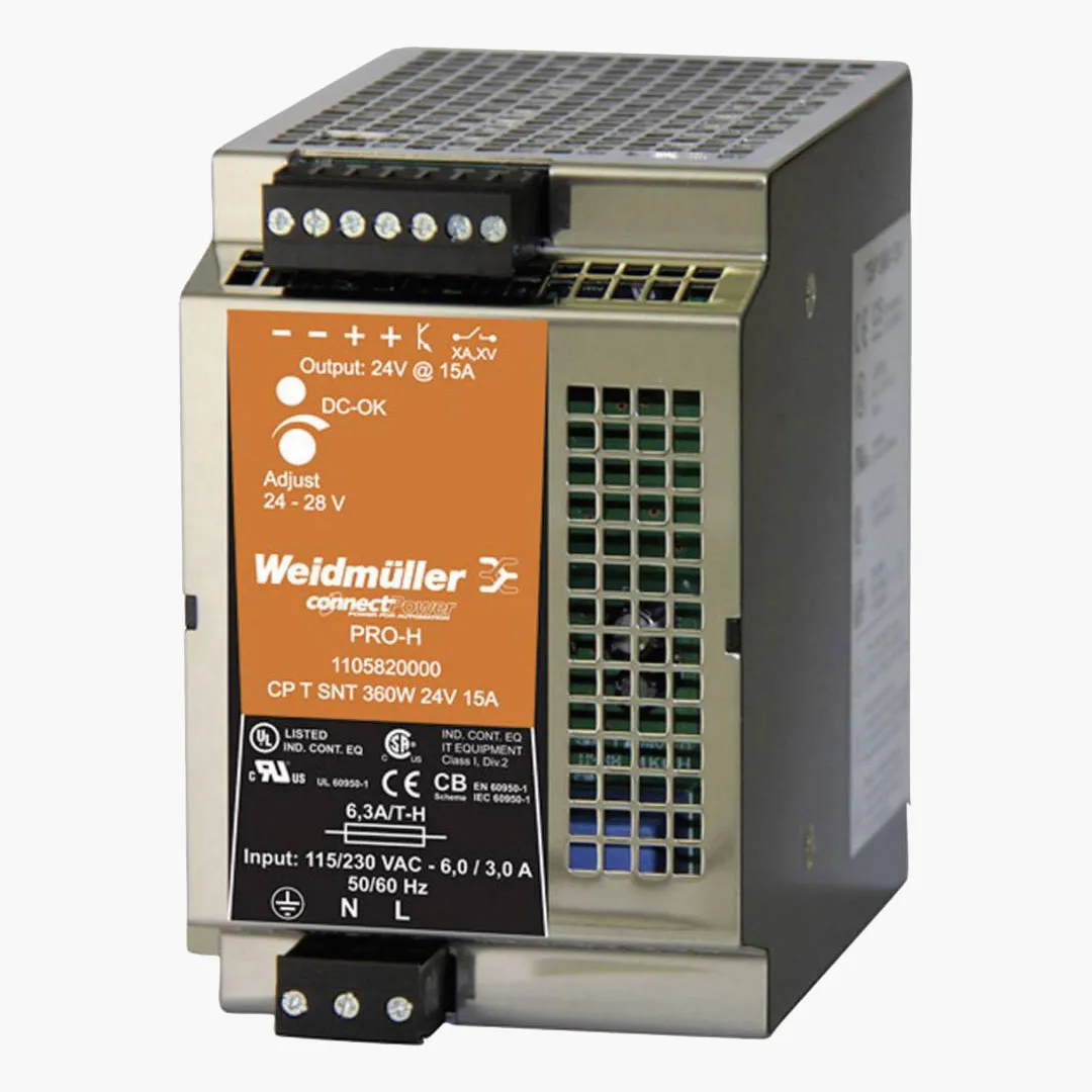 PRO-H Fuente de alimentación monofásica 100-240VCA Output 360W 24VCD 15A