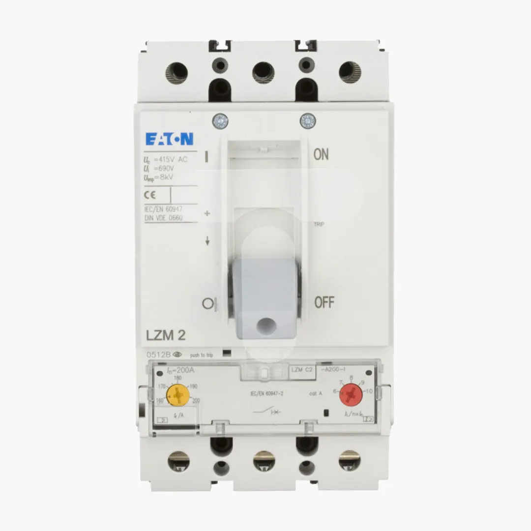 LZMC2-A200 ITM trifásico caja moldeada 20A 380V 36kA IP20 Tamaño 2