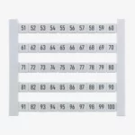 DEK 6 FW 51-100 Etiquetas para clema 5Hx6Wmm 51-100 Horizontal 50Pz