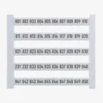 DEK 5 FW 801-850 Etiquetas para clema 5Hx5Wmm 801-850 Horizontal 50Pz
