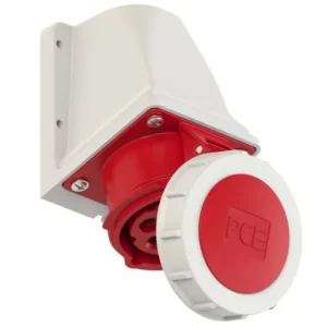 3823 Base mural 3P+N+T 6H 16A 400V IP67 Rojo