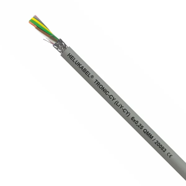 TRONIC-CY(LiY-CY) Cable blindado con malla 6×22, 80°C 300v,cobre,PVC/G cód. col.