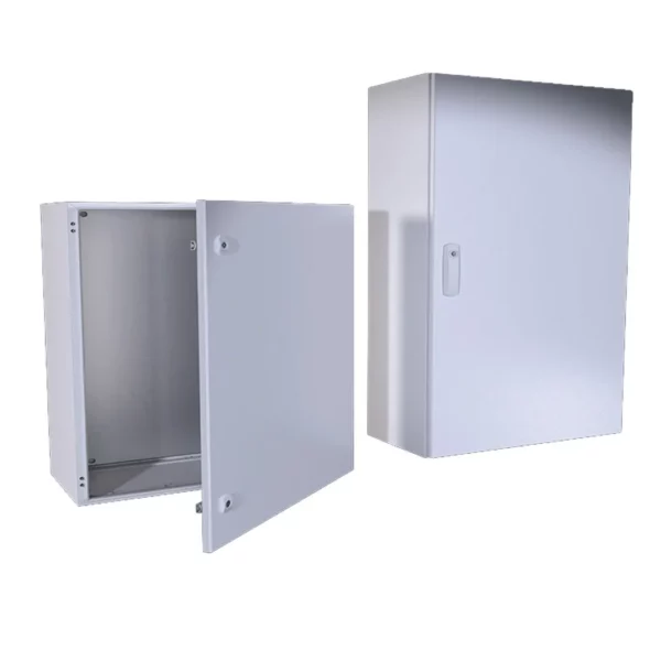 DM Gabinete mural de chapa de acero 1P 500Hx500Wx300Dmm RAL7035 IP66 NEMA 4