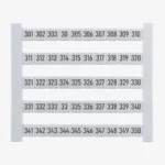 DEK 5 FW 301-350 Etiquetas para clema 5Hx5Wmm 301-350 Horizontal 50Pz