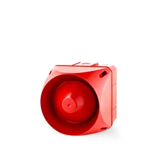 ASX Sirena cuadrada 228mm 63 tonos 127dB 24-48VCA/CD Rojo