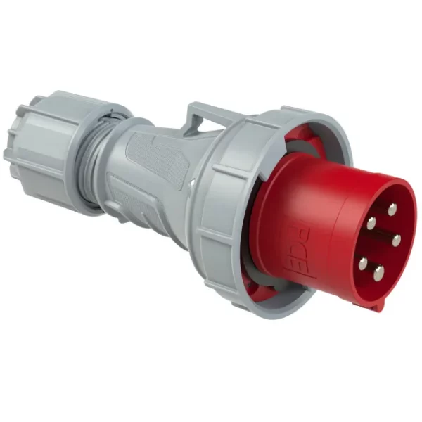 3653-9 Clavija aerea 3P+N+T 9H 63A 440V IP67 Rojo