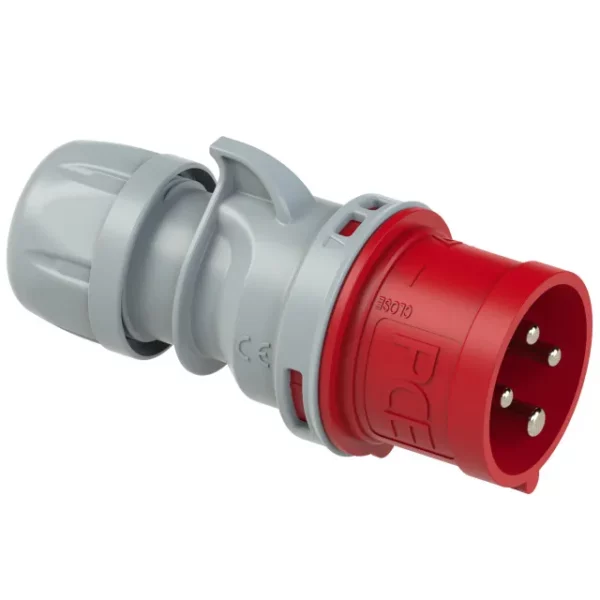 3105-11 Clavija aerea 3P+T 11H 32A 460V IP44 Rojo
