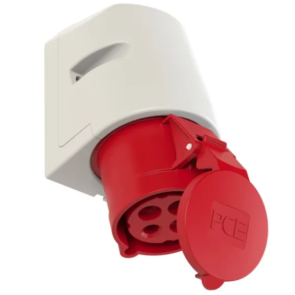 3325 Base mural 3P+T 11H 32A 460V IP44 Rojo
