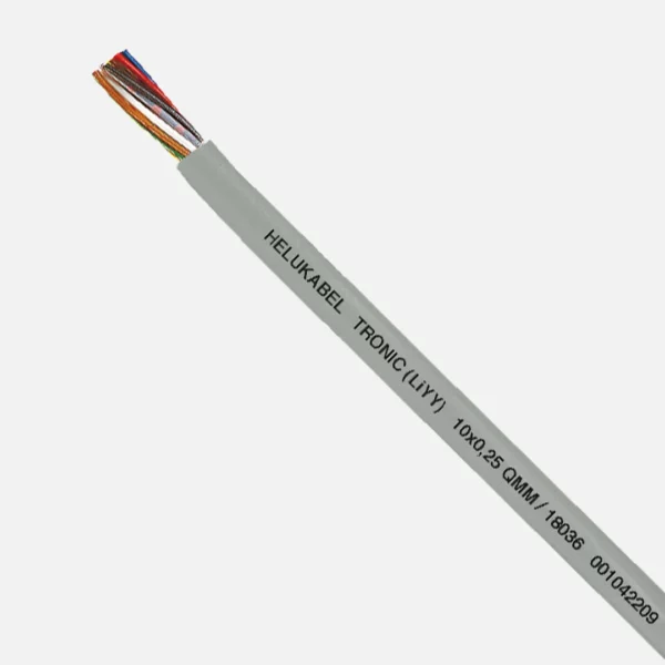 TRONIC(LiYY) Cable control 16×22, 80°C, cobre, PVC/Gris, cód colores, 500v