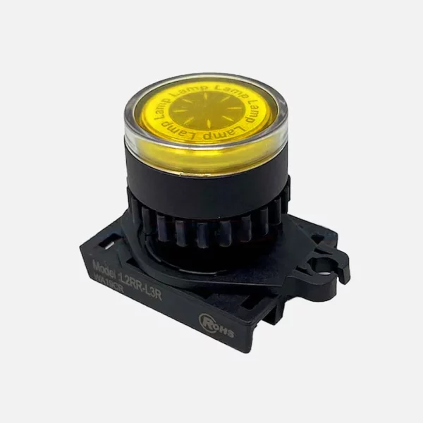 L2RR-L3Y Cabezal de luz piloto tipo saliente redondo plano 22mm amarillo