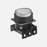 S16PR-E2W Botón pulsador redondo saliente 16mm mantenido blanco