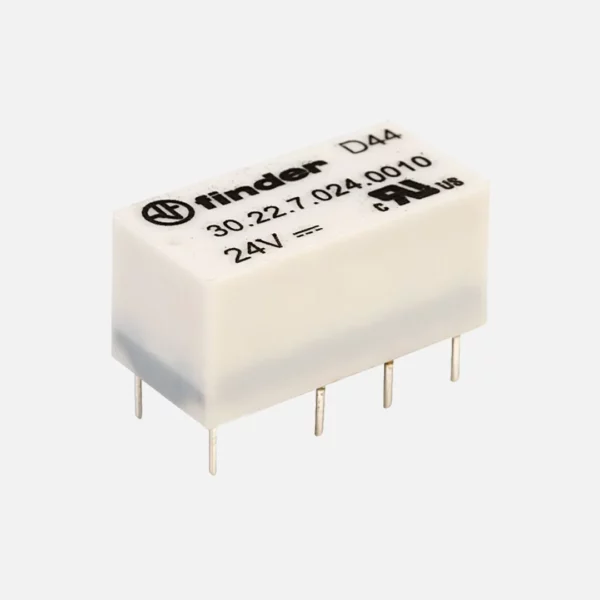 Relevador subminiatura DIL 8 pines 24VCD 2CO 2NA2NC AgNi+Au 2A 125V