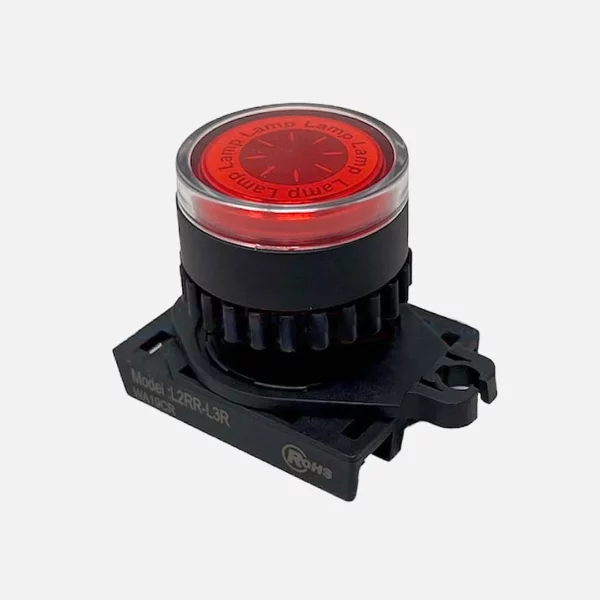 L2RR-L3R Cabezal de luz piloto tipo saliente redondo plano 22mm rojo