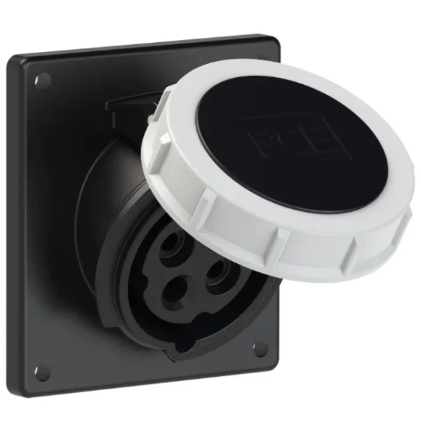 5805 Base empotrar 3P+T 7H 32A 500V IP67 Negro
