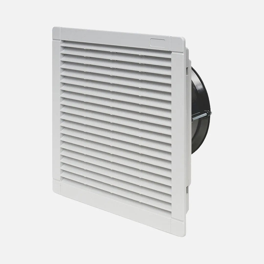 Ventilador con filtro 20m³/h 120x120mm 120VCA RAL 7035 Tamaño 1