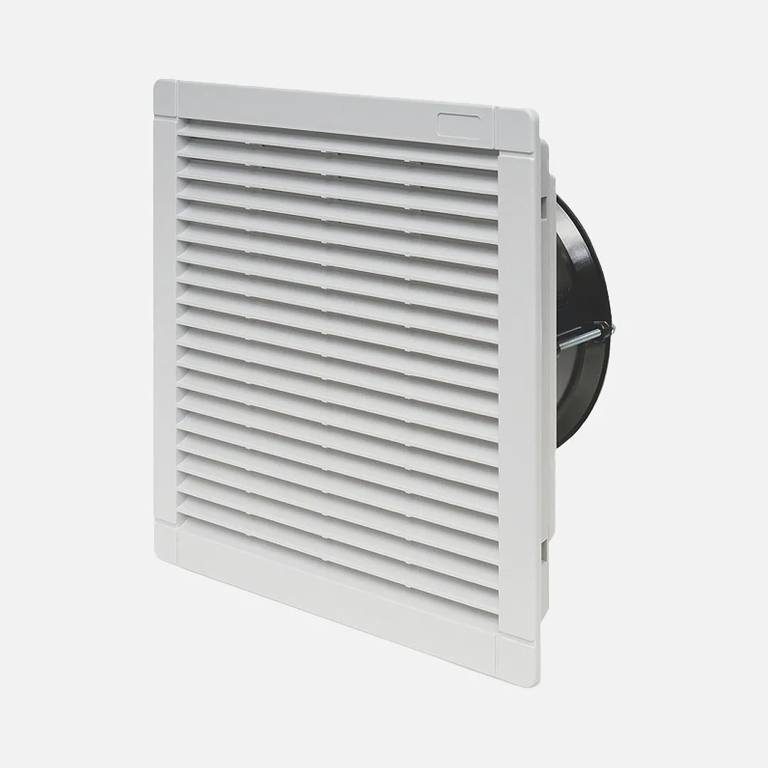 Ventilador con filtro 100m³/h 209x209mm 120VCA RAL 7035 Tamaño 3
