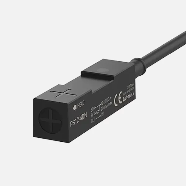 PS12-4DN2U Sensor inductivo rectangular 12mm SN 4mm 3H 24VCD NPN NC D/superior