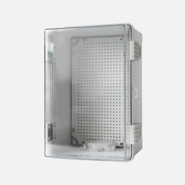 Gabinete mural puerta transp. c/plat. 290HX190WX140Dmm Plastic. ABS+PC IP66