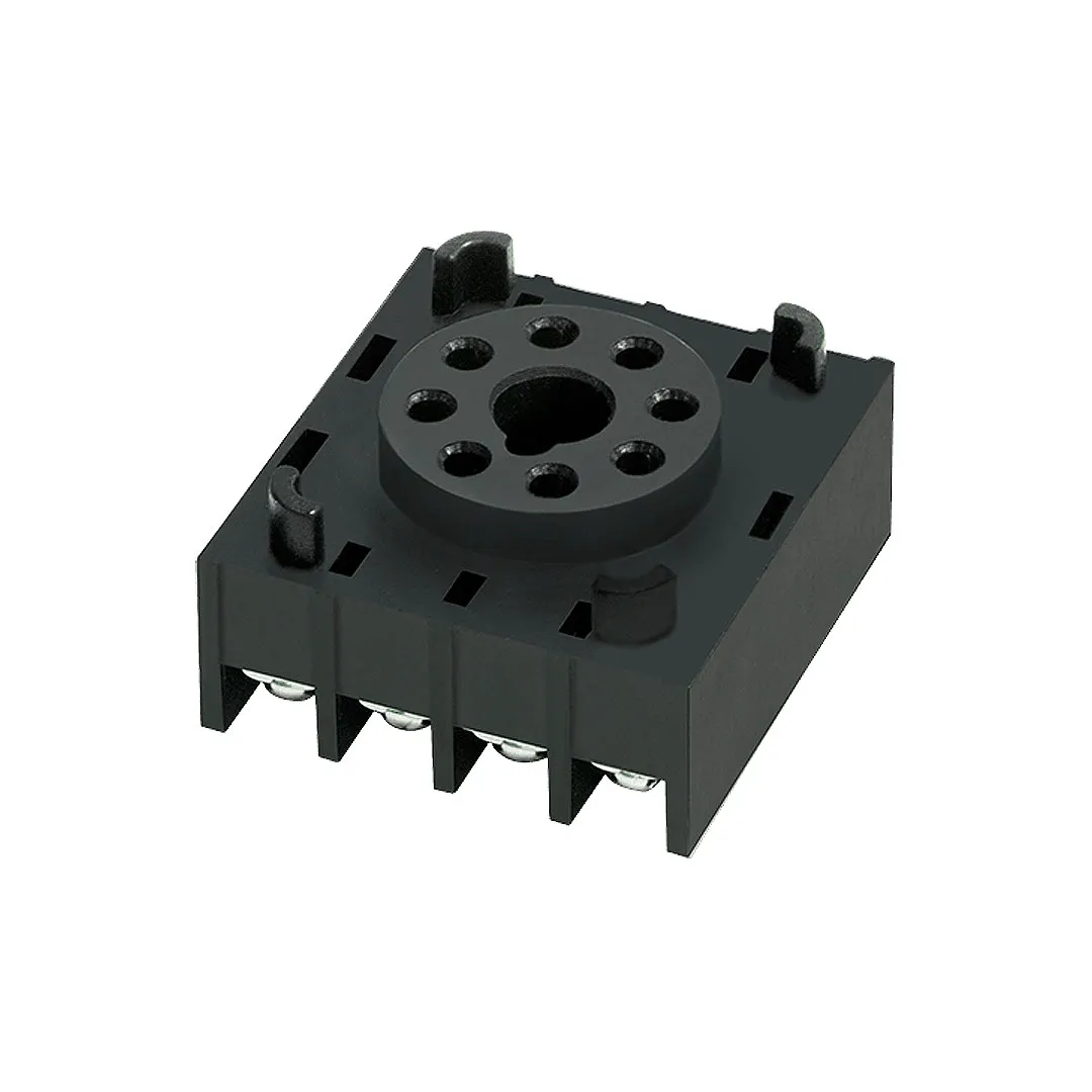 PG-08 Base octal para montaje en panel 8P Plástico