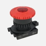 S2ER-E4R Botón paro emergencia cabezal corto D40 iluminado 22mm Girar P/liberar