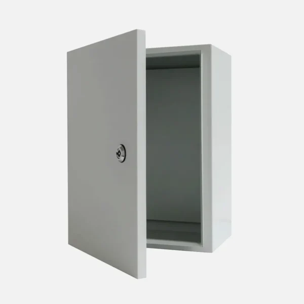 Gabinete mural c/plat.  600HX400WX200Dmm Acero lam. en friogalv RAL7035 IP66