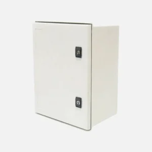 Gabinete mural 1P c/plat. de mont. 500HX400WX200Dmm Fibra d/vid. IP65