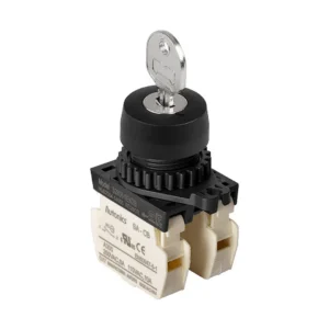 S2KR-1EK Selector de llave 2 posiciones 22mm momentáneo Color negro