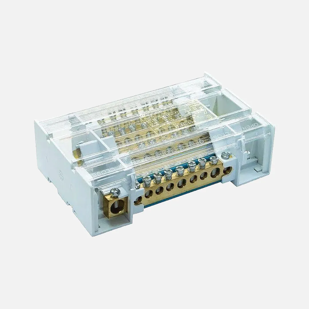 Bloque de terminales de distribución tetrapolar 1+9 orificios por polo 160A 750V