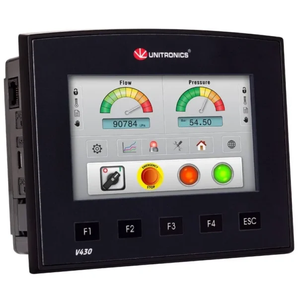 VISION430™- PLC+HMI 4.3″ Touchscreen 10DI 2D/AI 12 Transistor Output 24VCD
