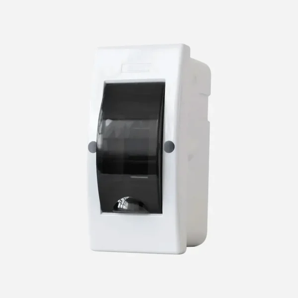 Caja de dist. p/empotrar 2M 65HX130WX85Dmm Plastico ABS IP40 Vent. Trans.