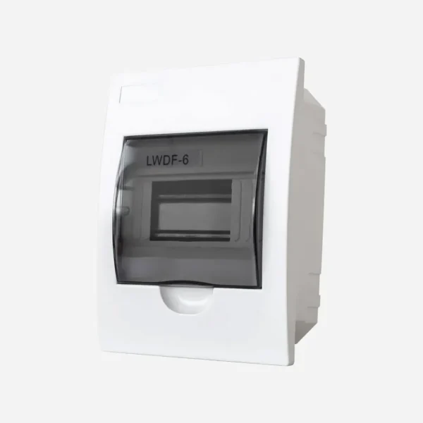 Caja de dist. p/empot. 6M 163HX211WX88Dmm Plastico ABS IP40 Vent. Trans.