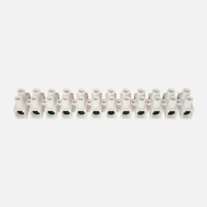 Regletas de conexión atornillada 12 polos 6-16mm² 10-6AWG 76A 500VCA Blanco