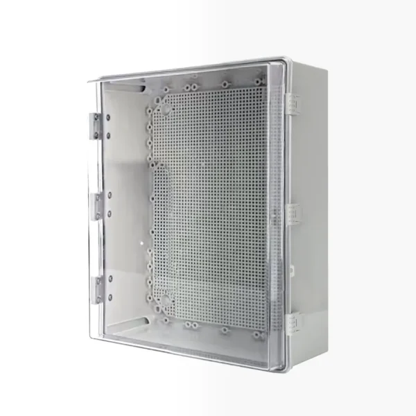 Gabinete mural puerta transp. c/plat. 600HX500WX220Dmm Plastic. ABS+PC IP66