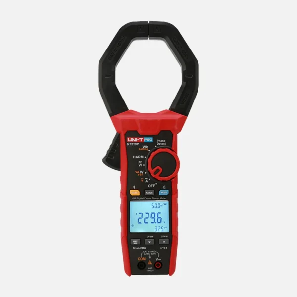 Pinza amperimétrica de potencia y armónicos 1000A AC, 1000V AC, 15Hz-1000Hz