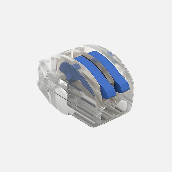 Conector rápido con palancas 2 polos 0.08-4mm² 28-12AWG 32A 450VCA Transp 20pzs