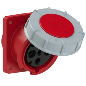 3852 Base empotrar 3P+T 6H 63A 400V IP67 Rojo