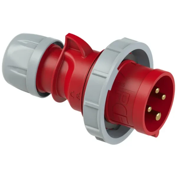 3605 Clavija aerea 3P+T 6H 32A 440V IP67 Rojo