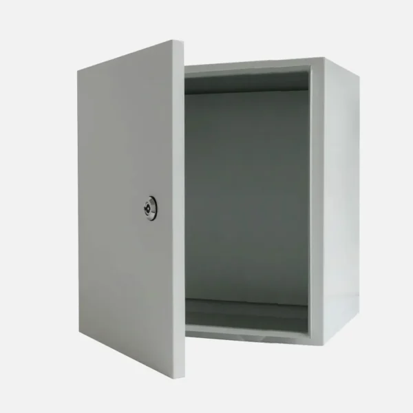Gabinete mural c/plat. 600Hx600Wx300Dmm Acero lam. en friogalv RAL7035 IP66